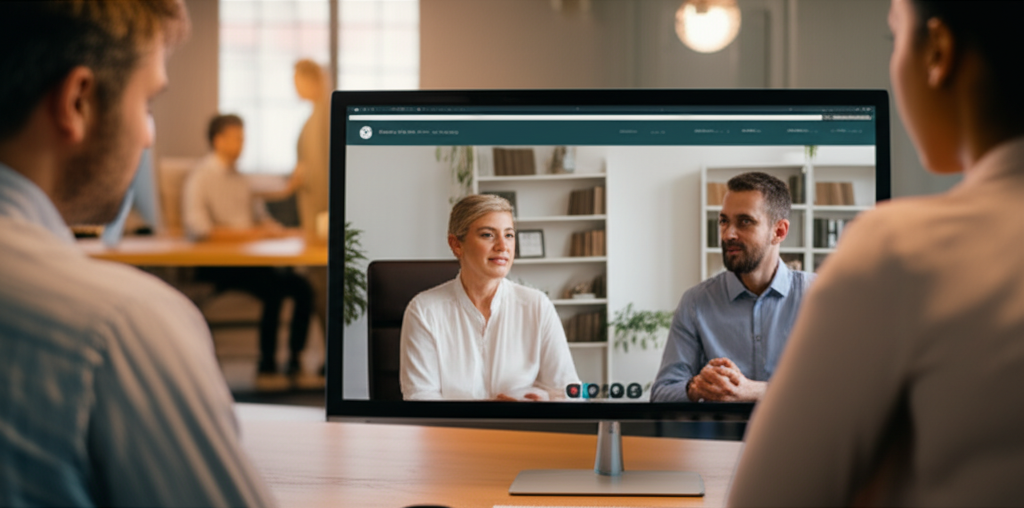 Professional banking consultation meeting with financial advisors